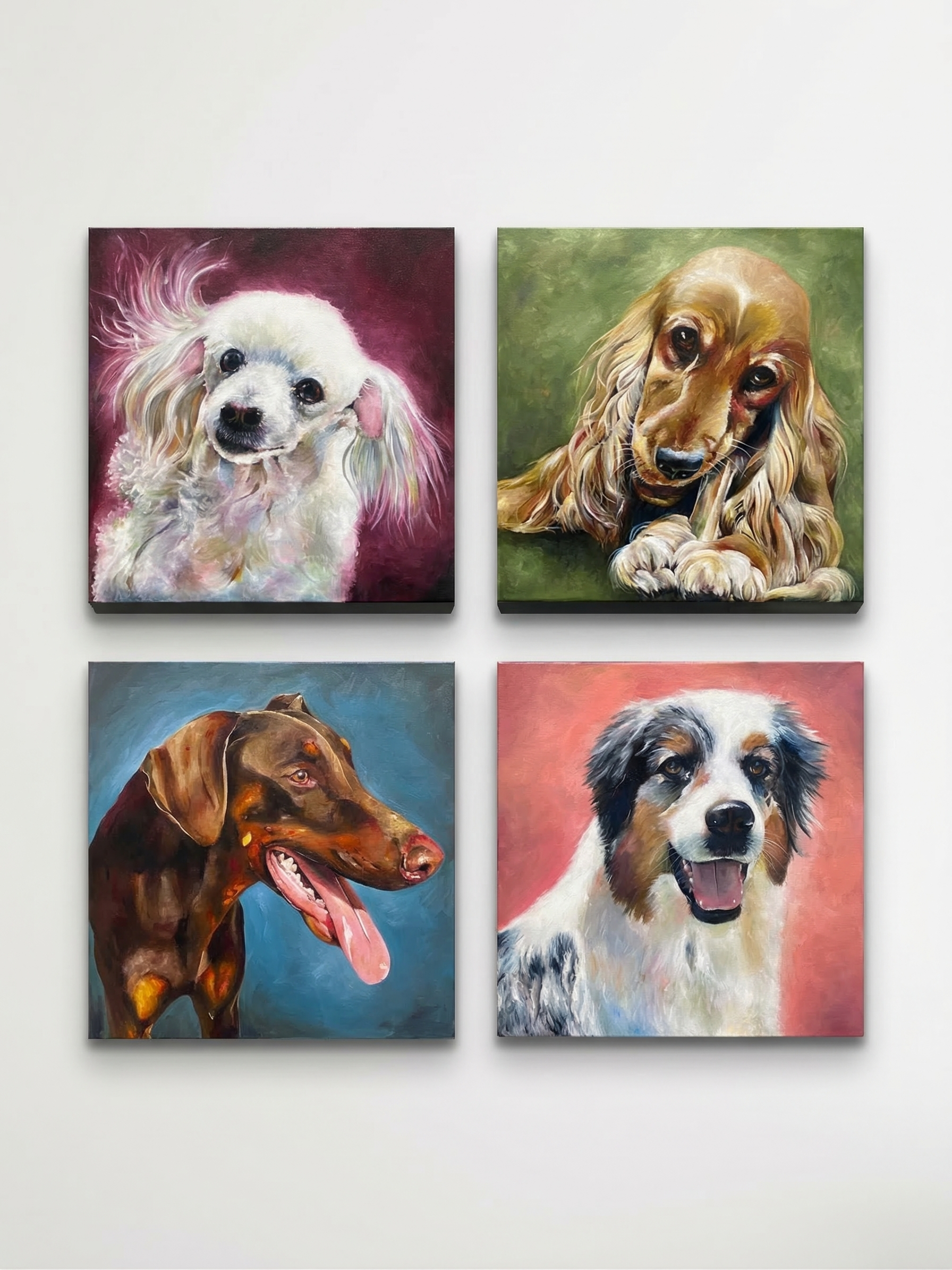 Dog Portraits - Oil on Canvas